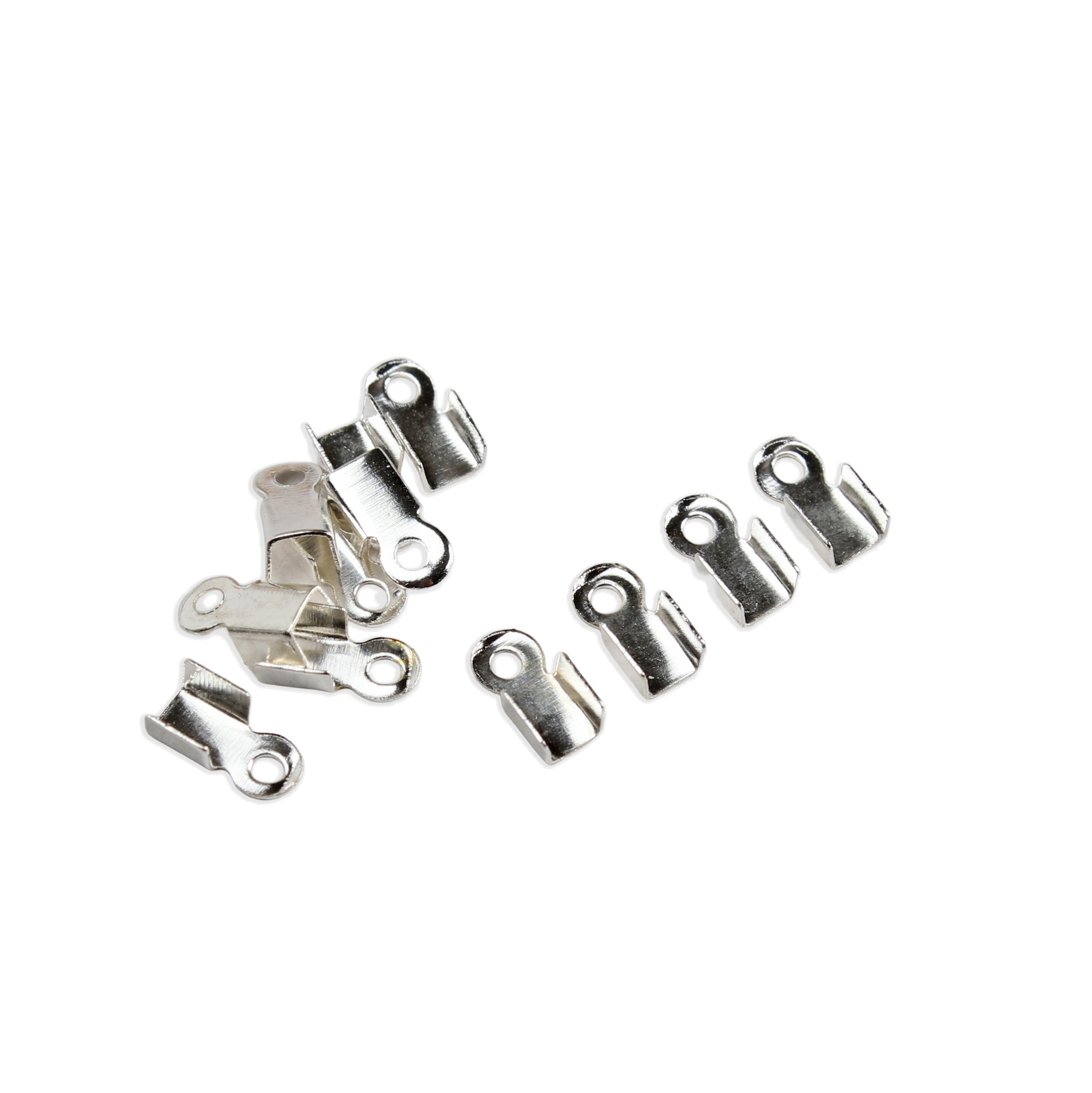 Jewellery Findings End Piece Silver small 12pc