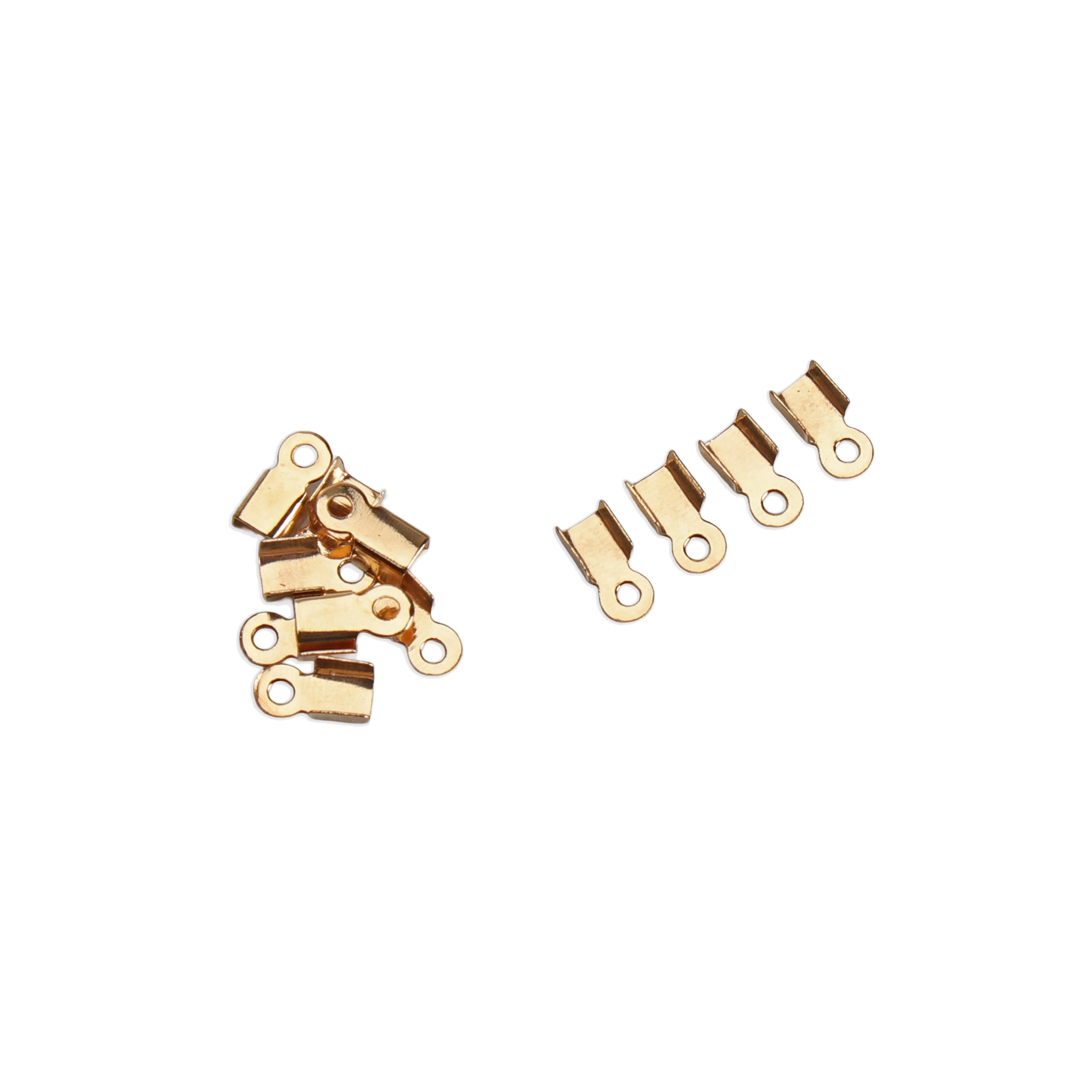 Jewellery Findings End Piece Gold small 12pc