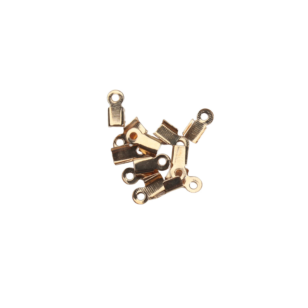 Jewellery Findings End Piece Gold small 12pc