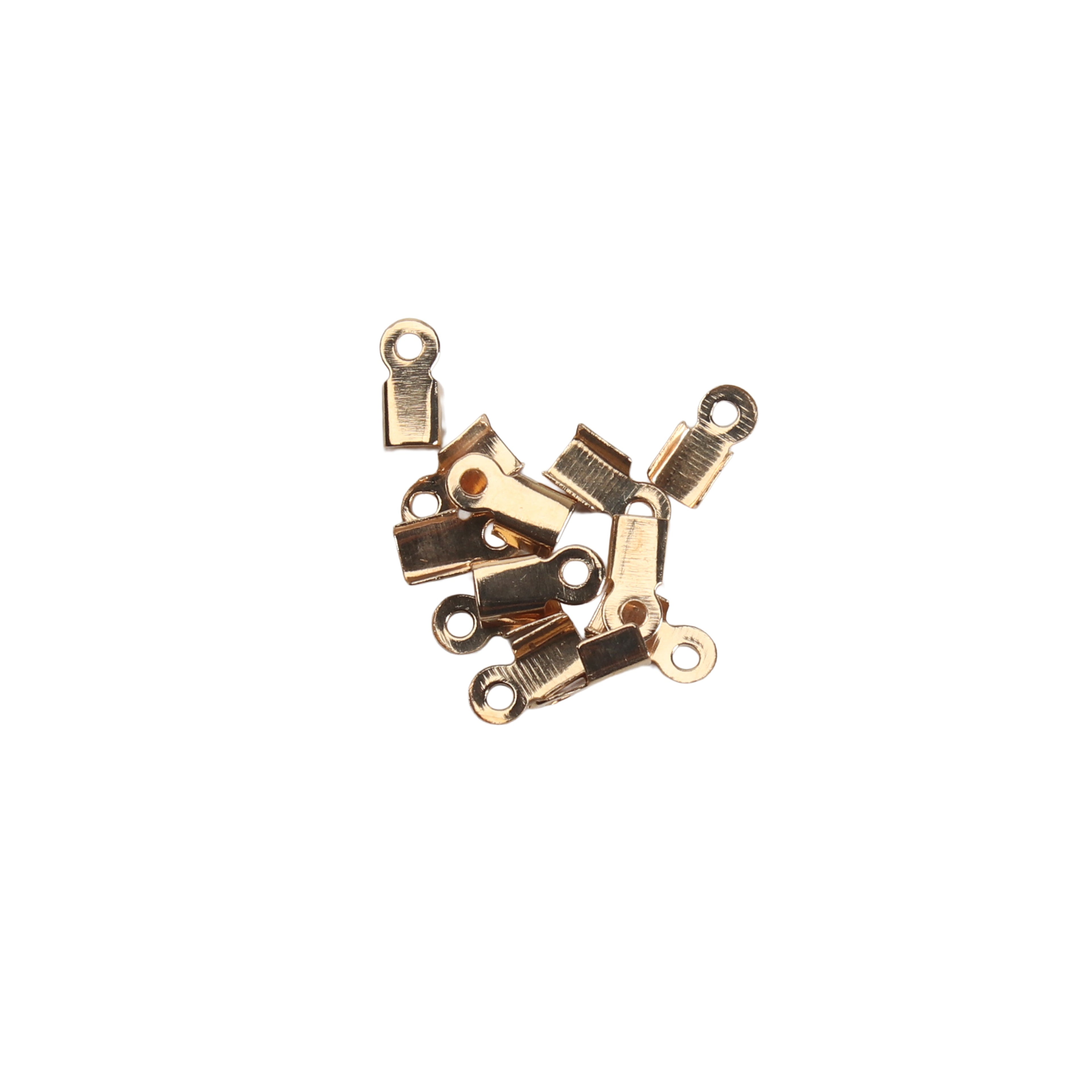Jewellery Findings End Piece Gold small 12pc
