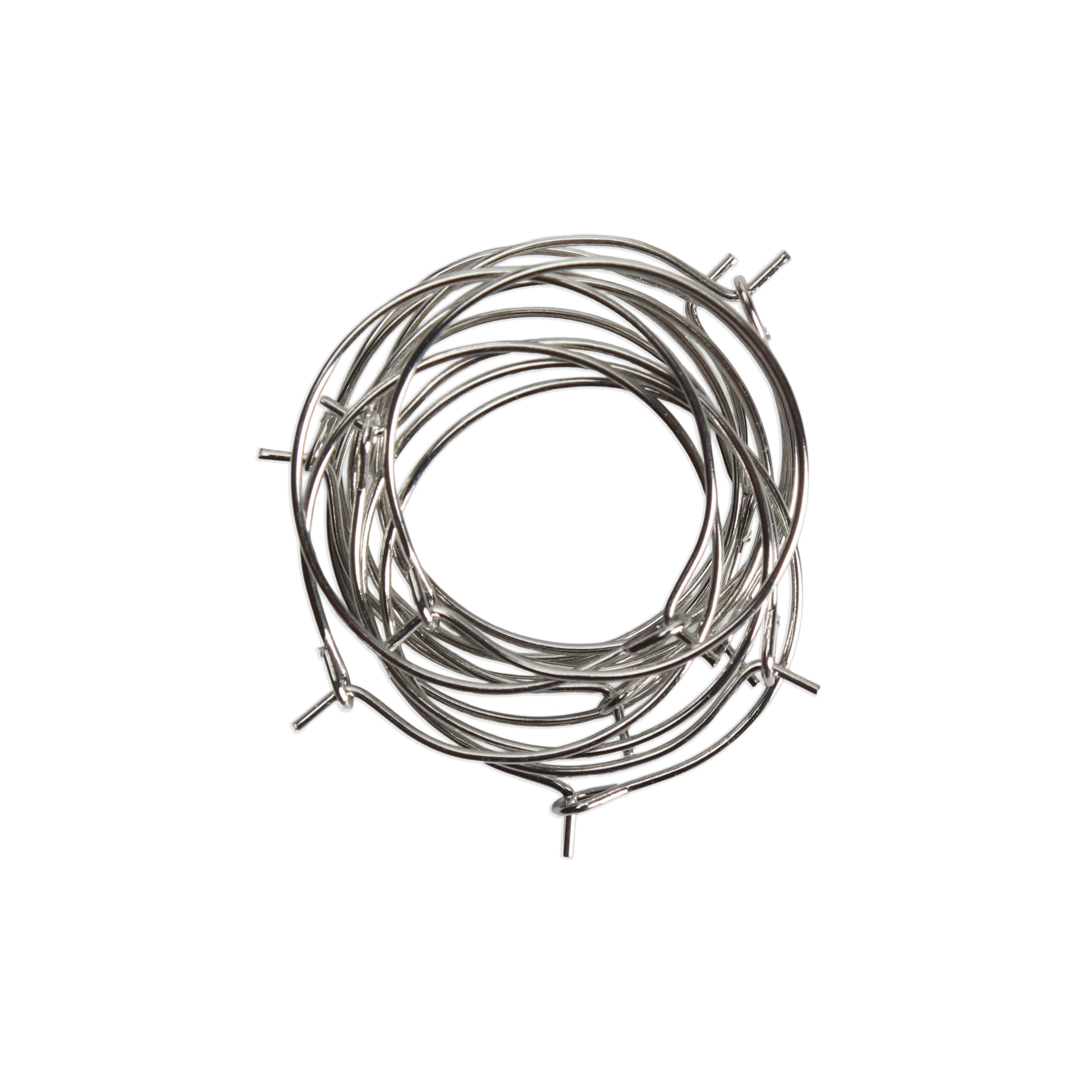 Jewellery Findings Ear Hoop Round Nickel 25mm 12pc