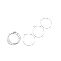 Jewellery Findings Ear Hoop Round Nickel 40mm Dia 8pc