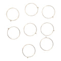 Jewellery Findings Ear Hoop Round Gold 40mm Dia 8pc