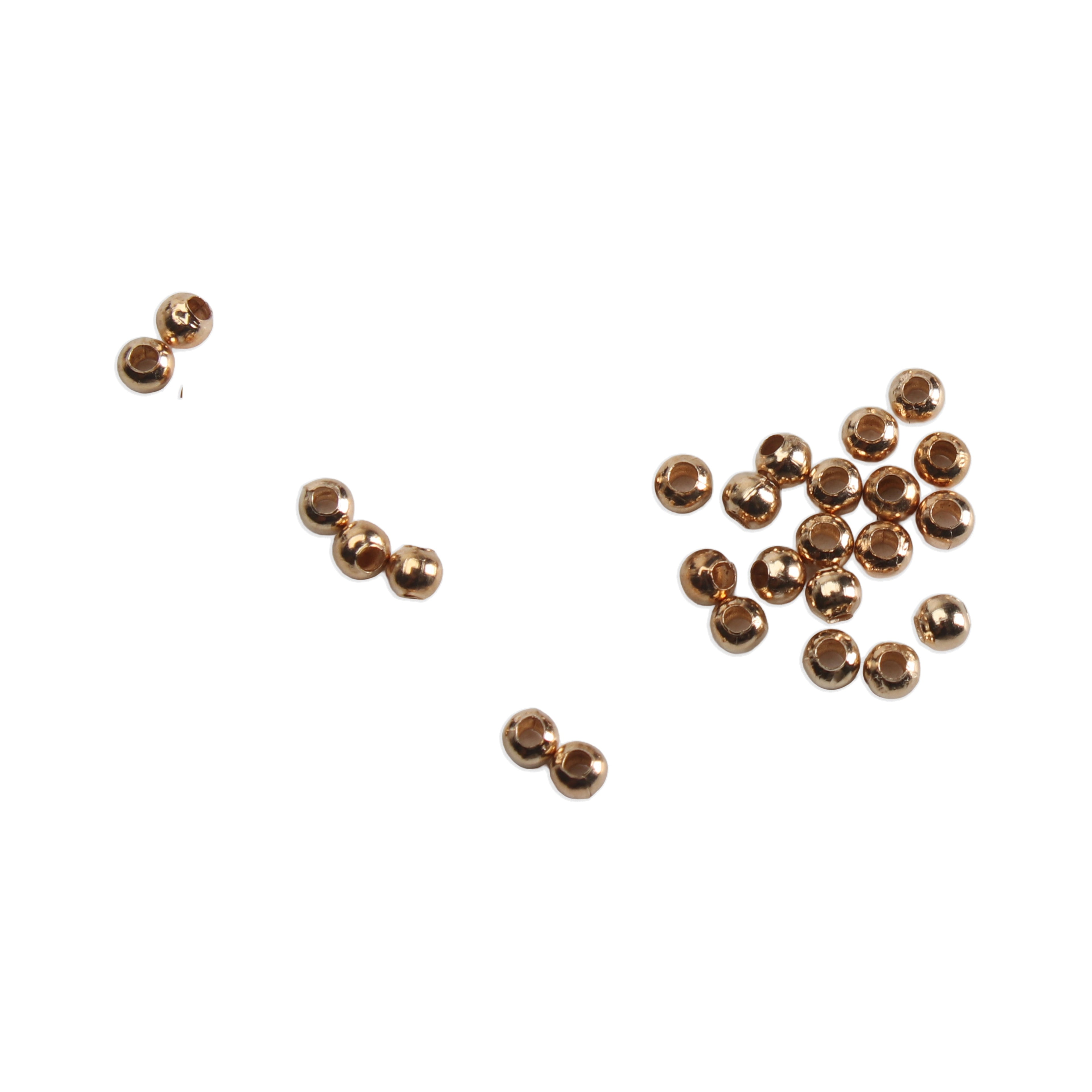 Jewellery Findings Metal Spacer Beads Gold 3.2mm kc 50pc
