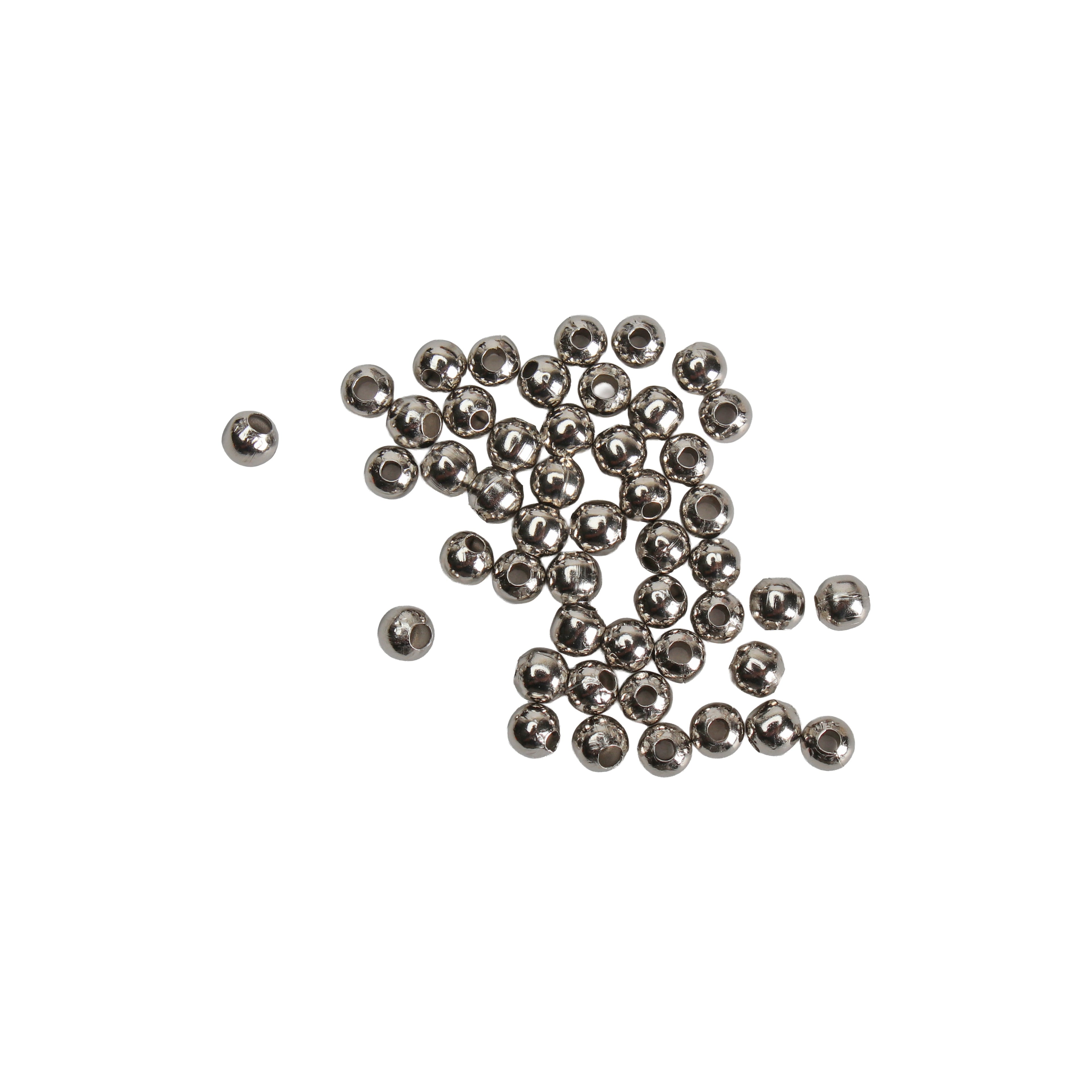 Jewellery Findings Metal Spacer Beads Nickel 4.0mm 50pc