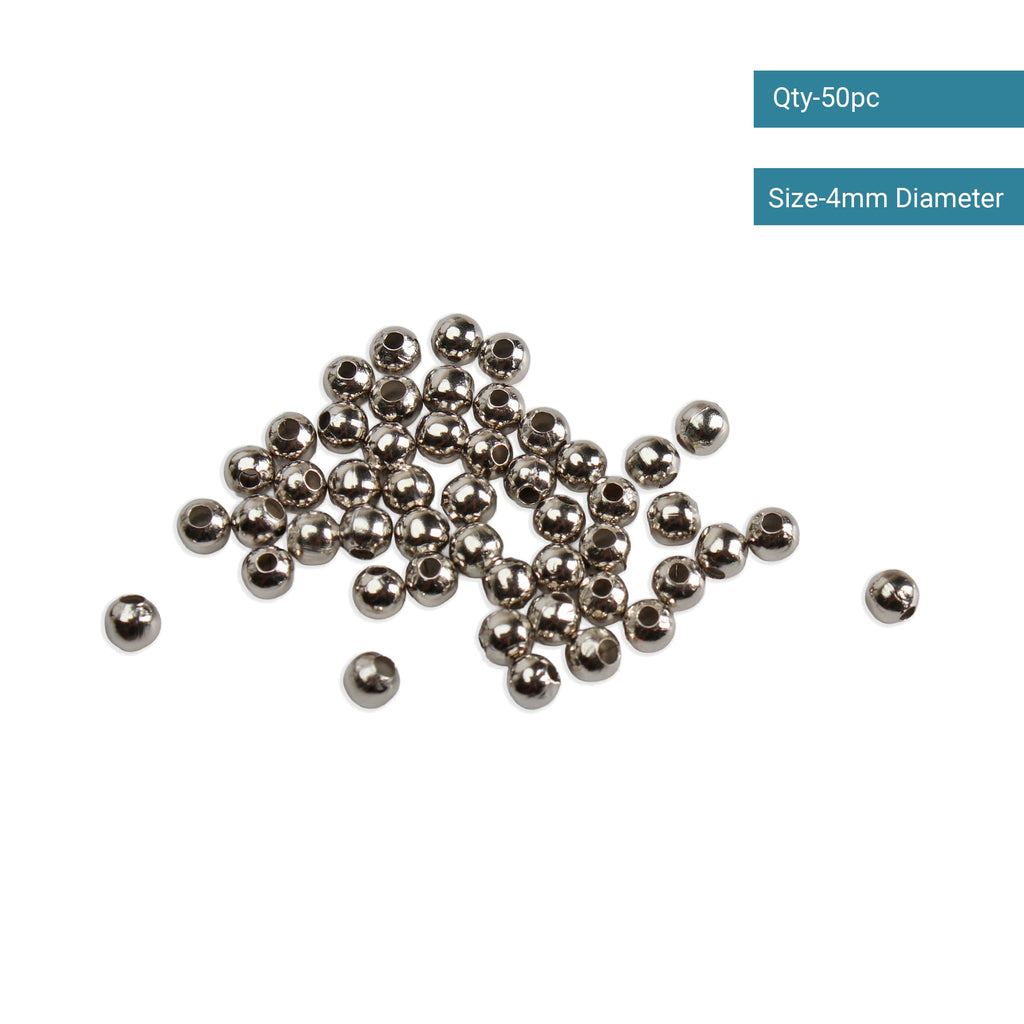 Jewellery Findings Metal Spacer Beads Nickel 4.0mm 50pc