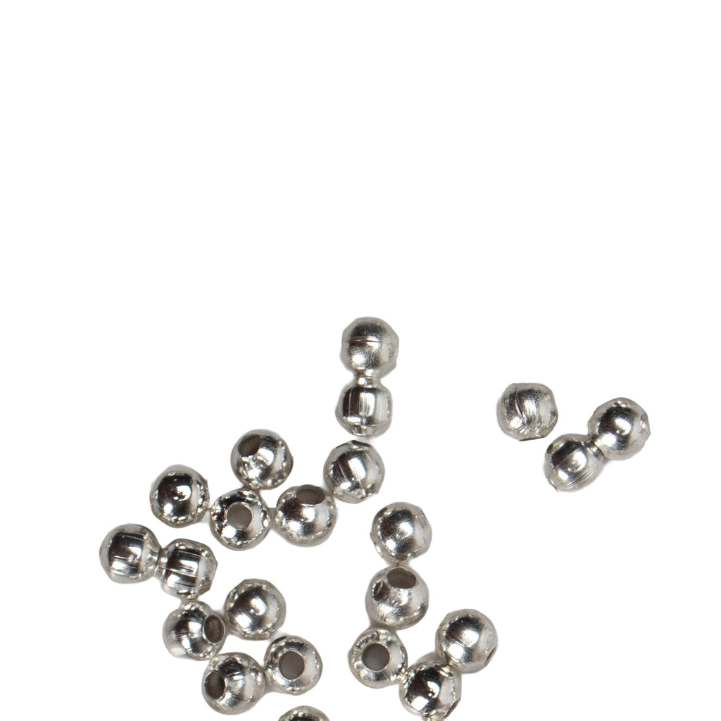 Jewellery Findings Metal Spacer Beads Silver 4.0mm 50pc