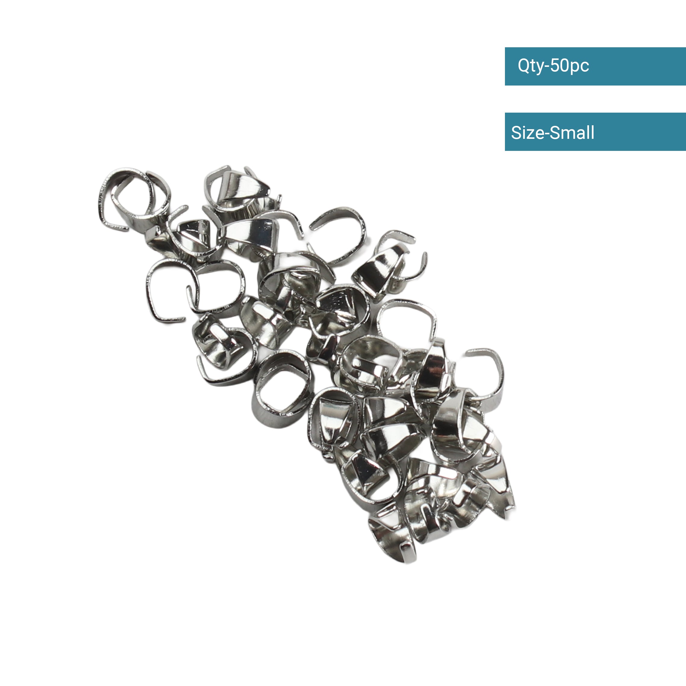 Jewellery Findings Pendant Hooks Nickel small 50pc