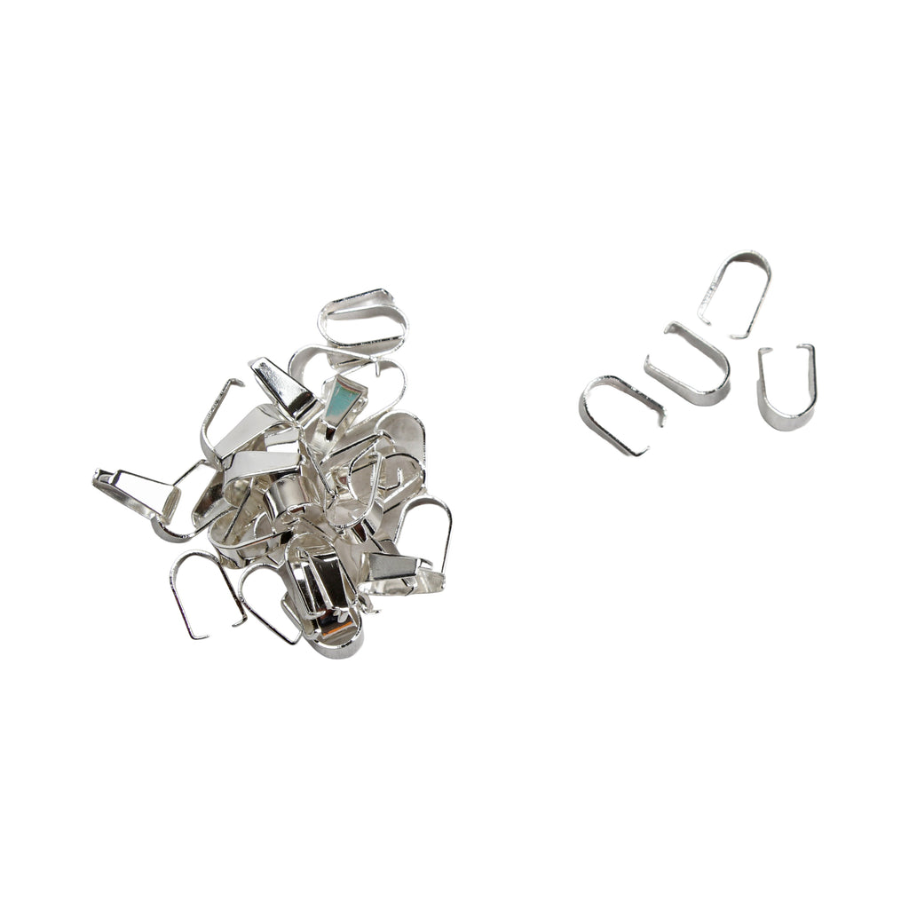 Jewellery Findings Pendant Hooks Silver small 50pc