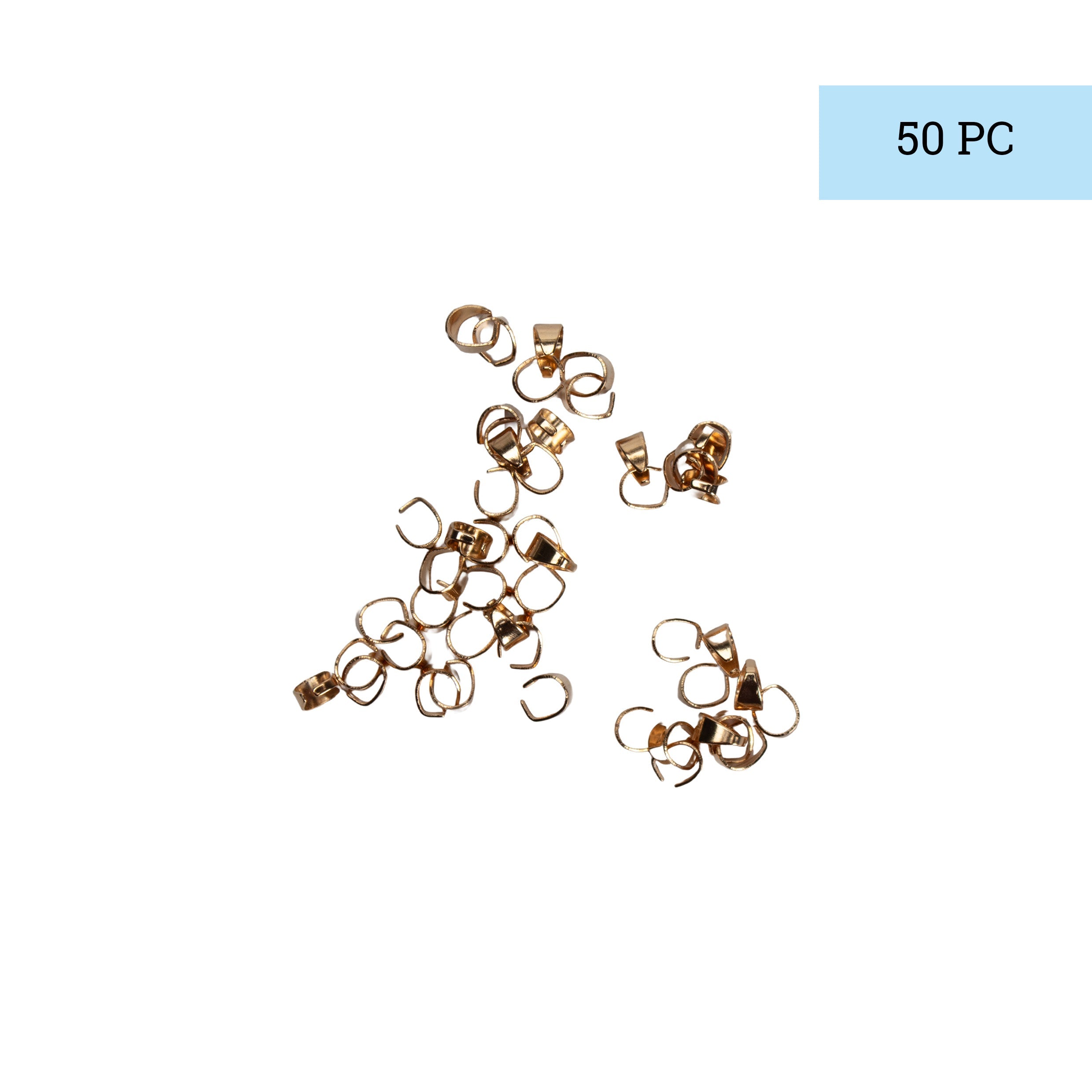 Jewellery Findings Pendant Hooks Gold small 50pc