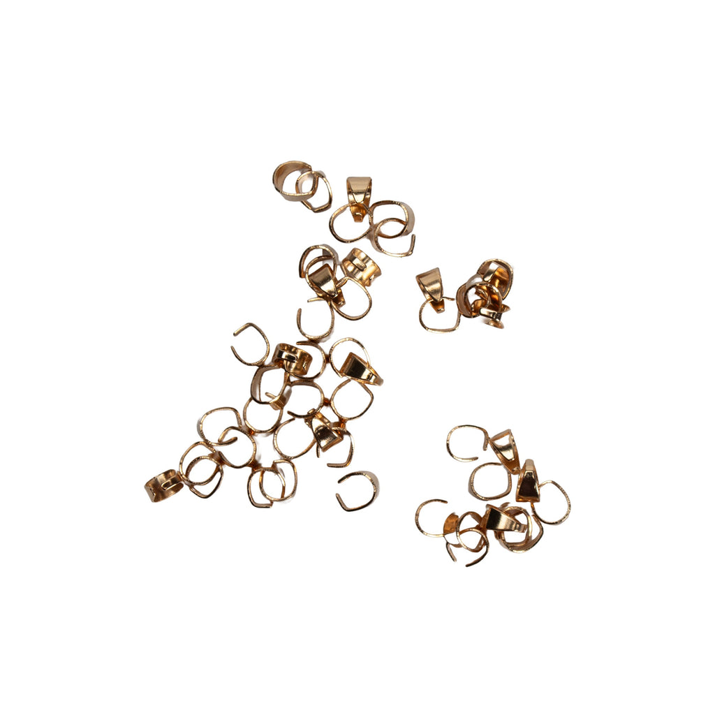 Jewellery Findings Pendant Hooks Gold small 50pc