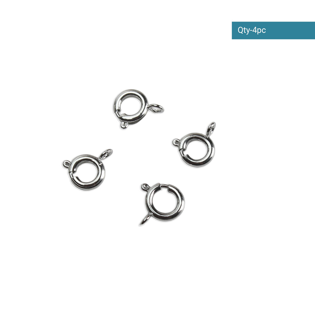 Jewellery Findings Round Clasps Nickel 4pc