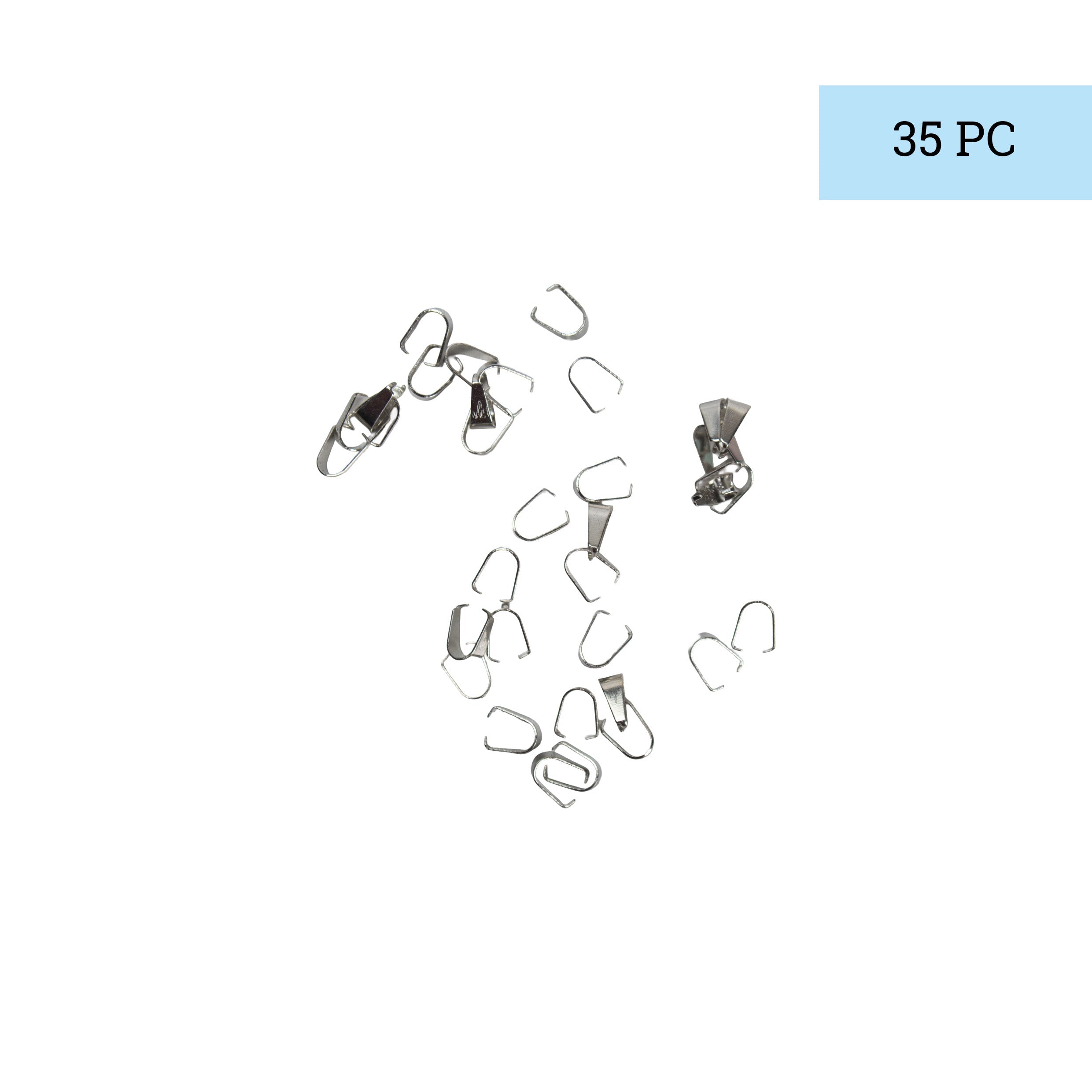 Jewellery Findings Pendant Hooks Nickel Big 35pc