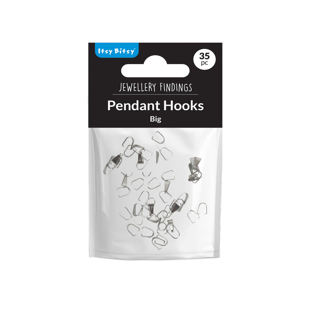 Jewellery Findings Pendant Hooks Nickel Big 35pc