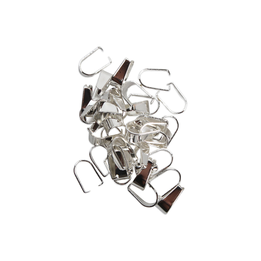 Jewellery Findings Pendant Hooks Silver Big 35pc