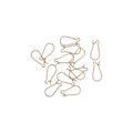 Jewellery Findings Ear Wire U Hooks Gold 25mm 14pc