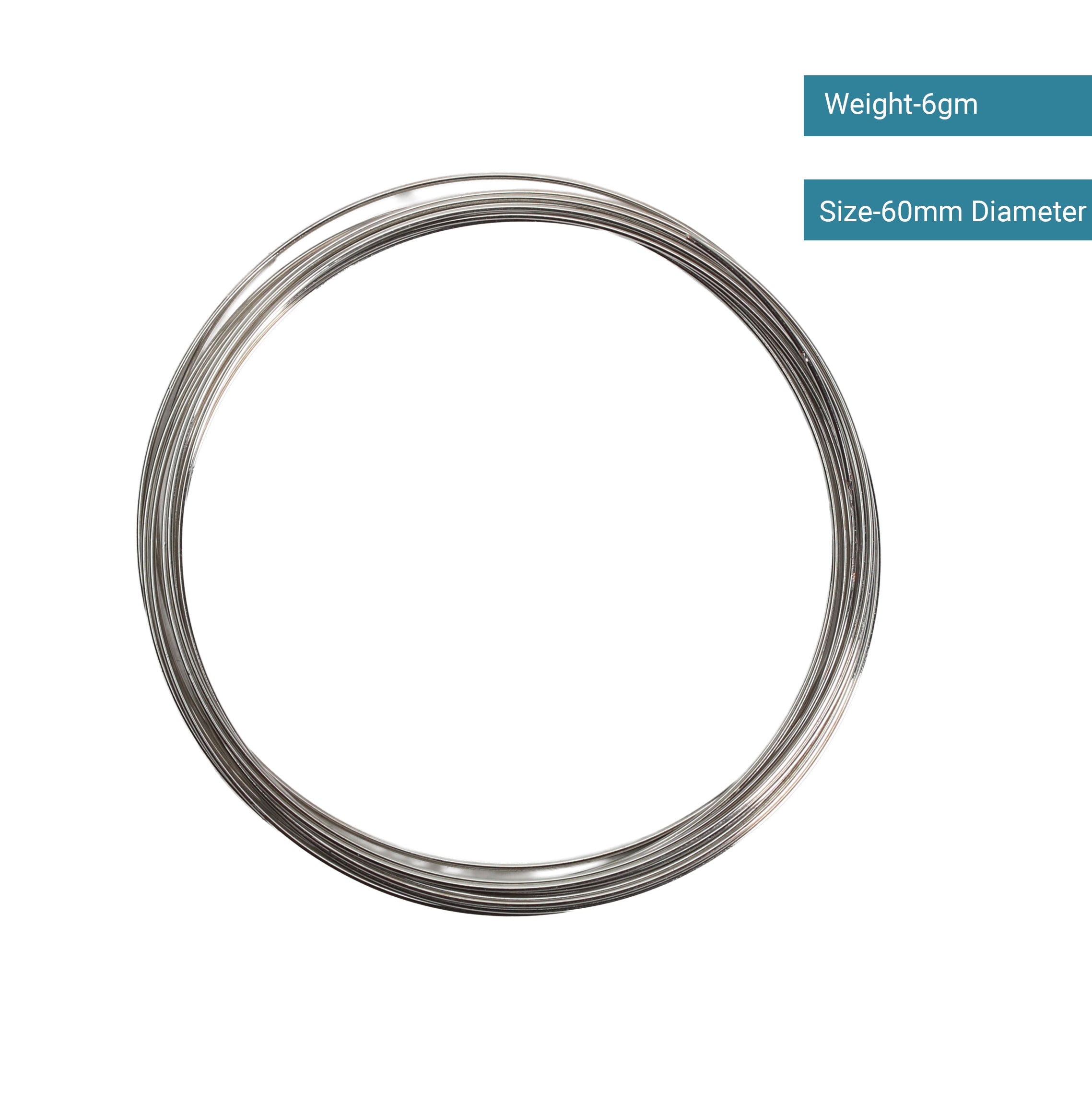 Jewellery Findings Memory Wire Nickel 60mm 6gm