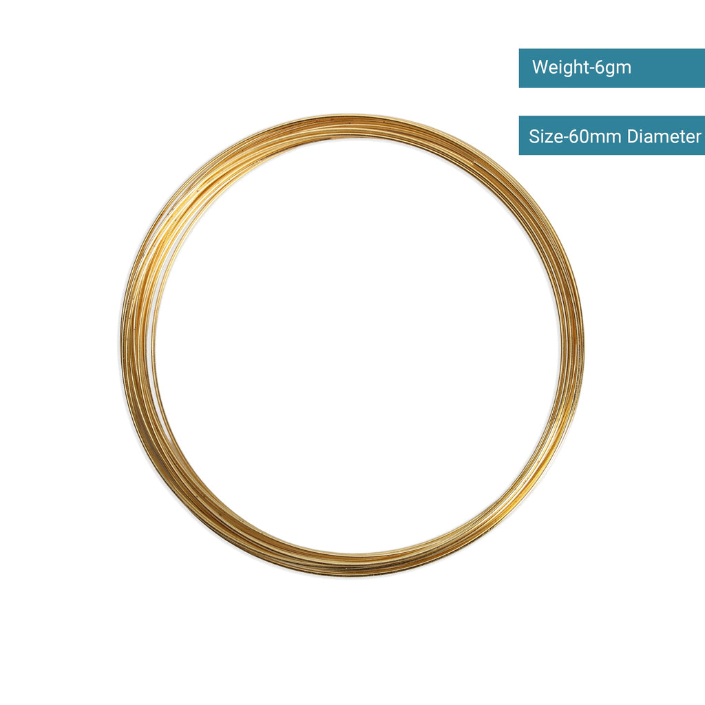Jewellery Findings Memory Wire Gold 60mm 6gm