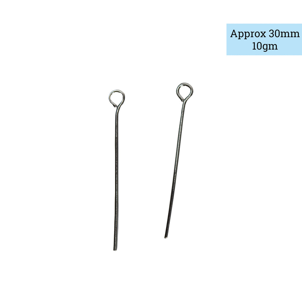 Jewellery Findings Eye Pin Nickel 30mm 10gm
