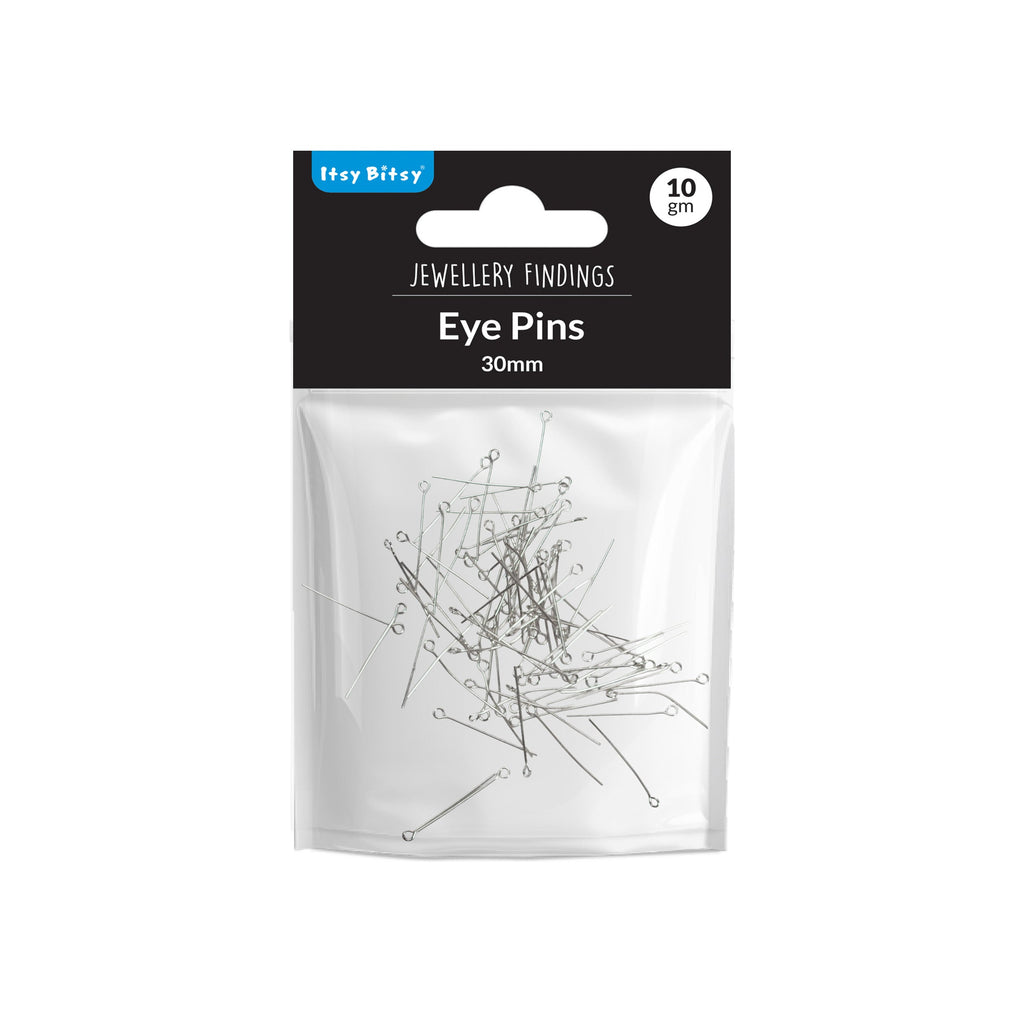 Jewellery Findings Eye Pin Nickel 30mm 10gm