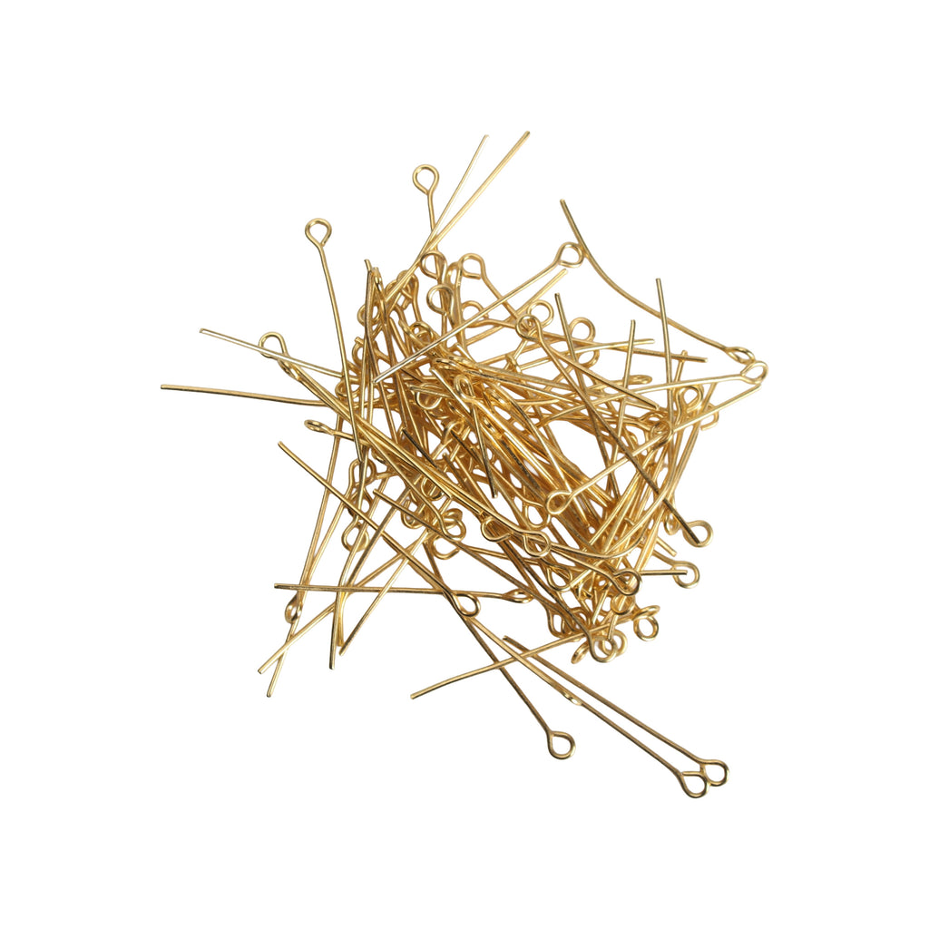 Jewellery Findings Eye Pin Gold 30mm 10gm