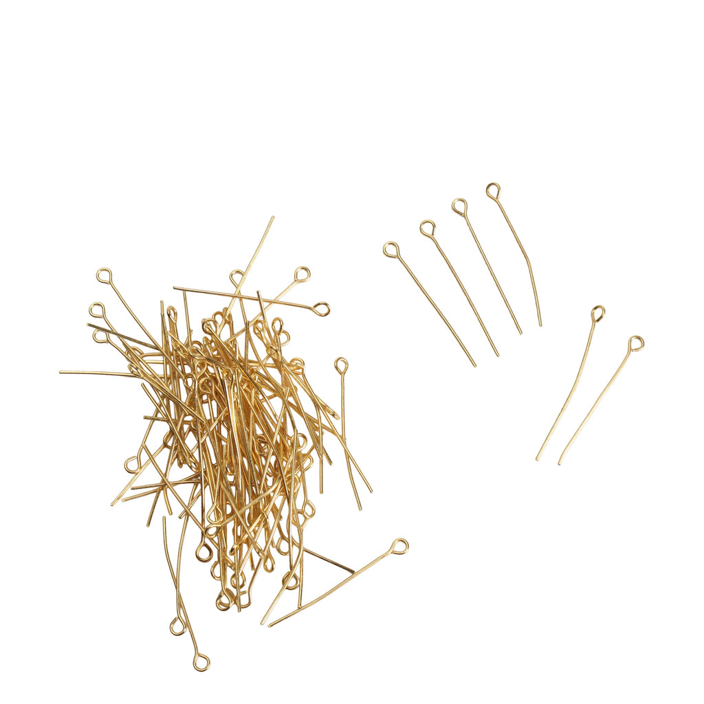 Jewellery Findings Eye Pin Gold 30mm 10gm