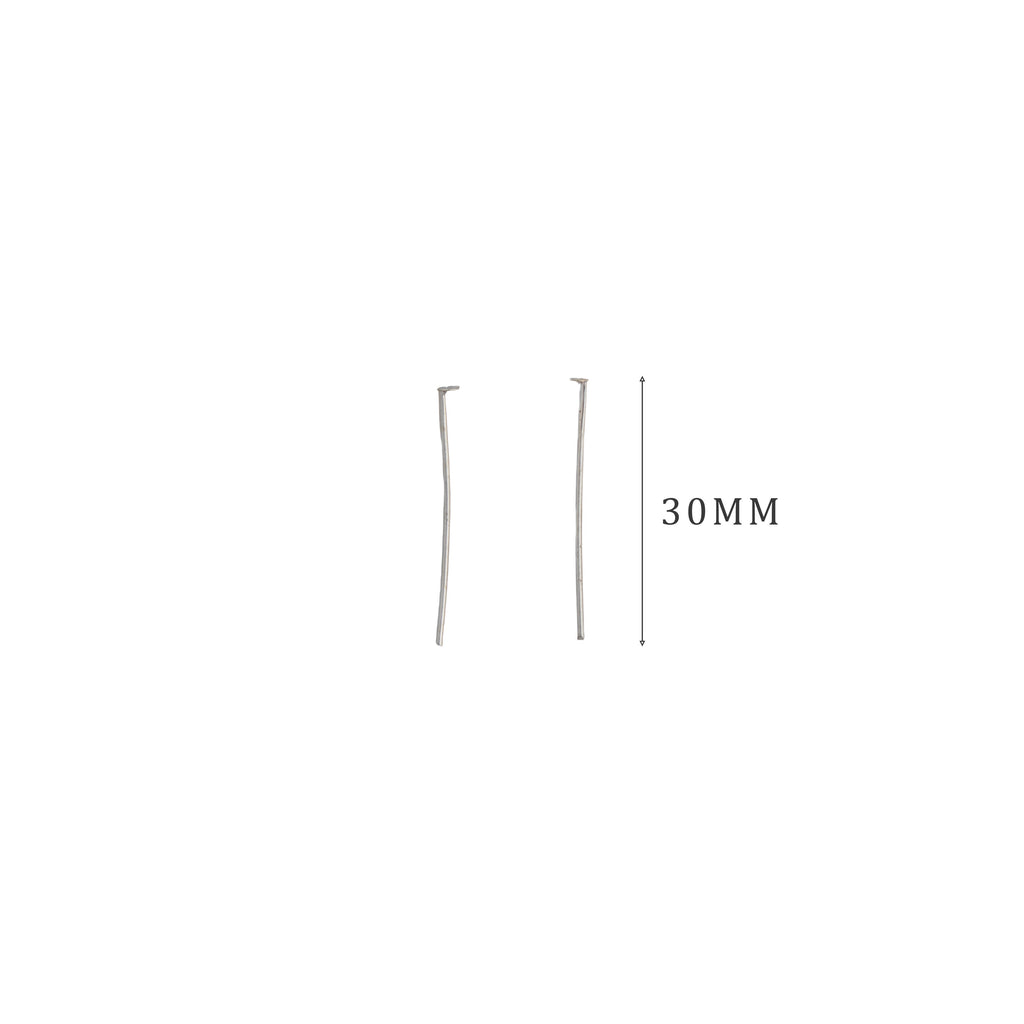 Jewellery Findings Head Pin Nickel 30mm 10gm