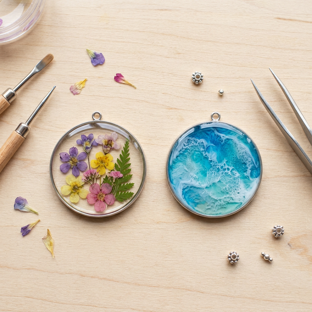 Metal Bezel Pendant Blank Round 31 X 34mm 2pc
