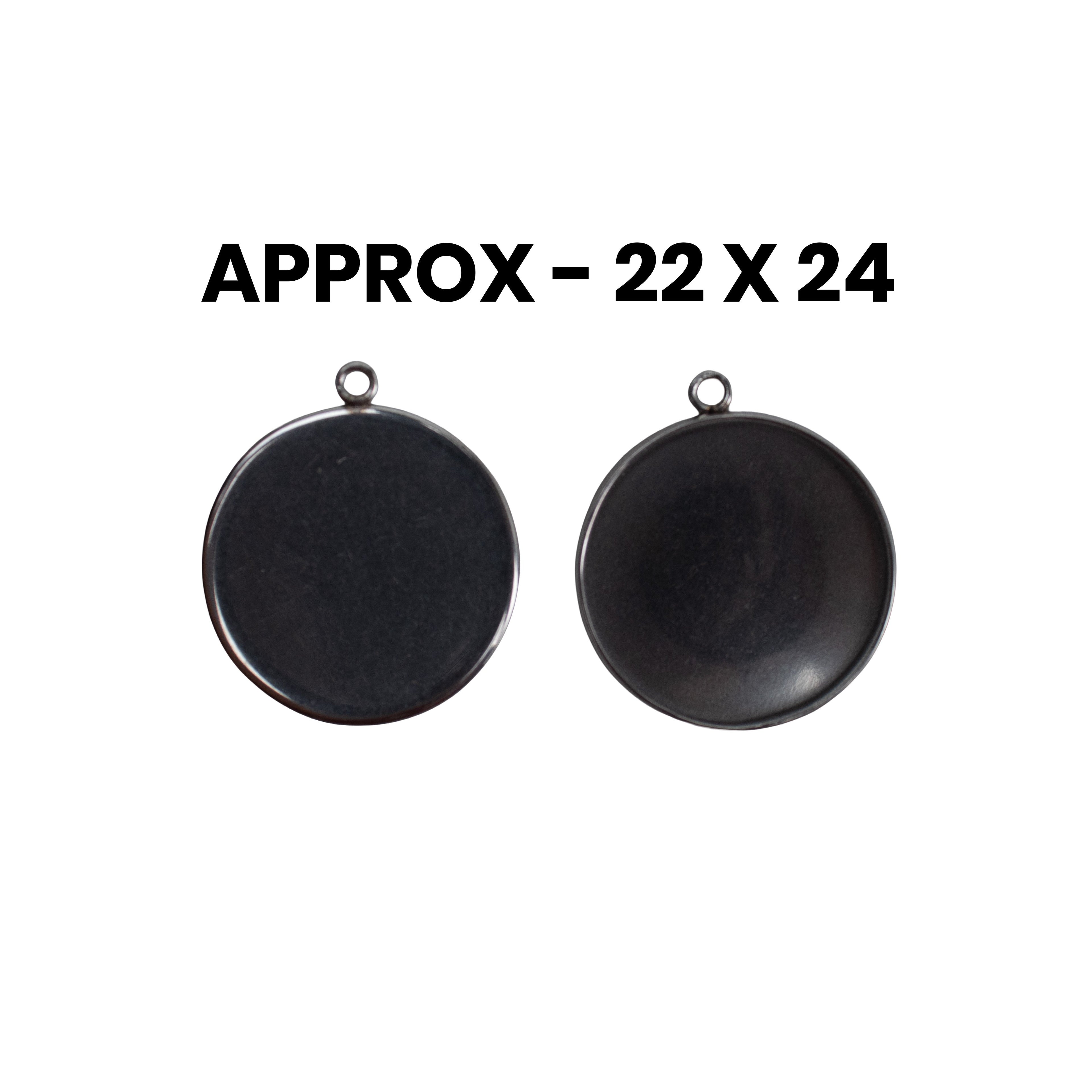 Metal Locket Openable Blank Round 22mm 2pc