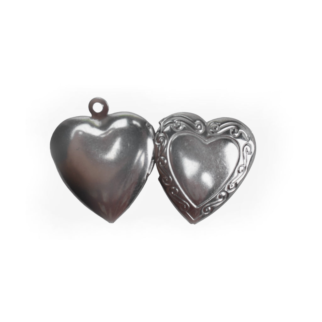 Metal Openable Loket Photo Frame Heart 19 X 22mm 1pc