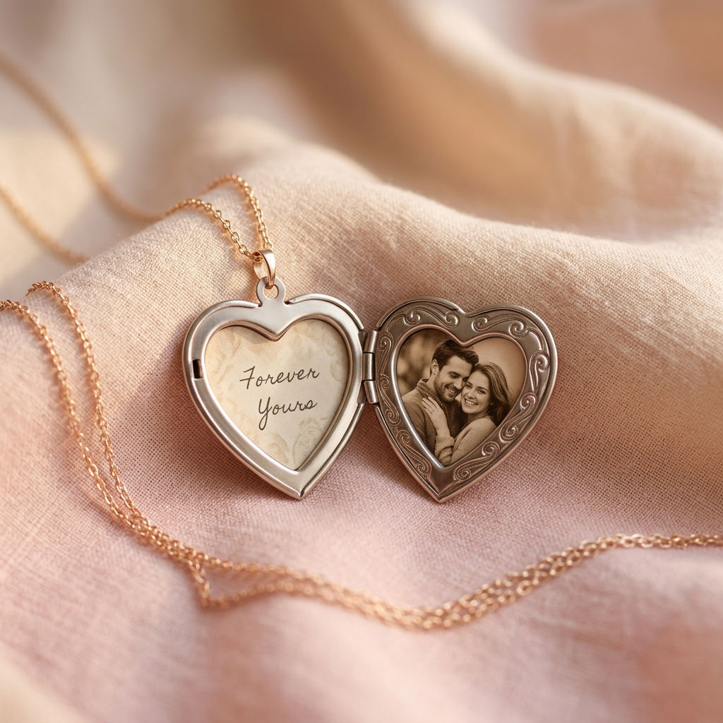 Metal Openable Loket Photo Frame Heart 19 X 22mm 1pc
