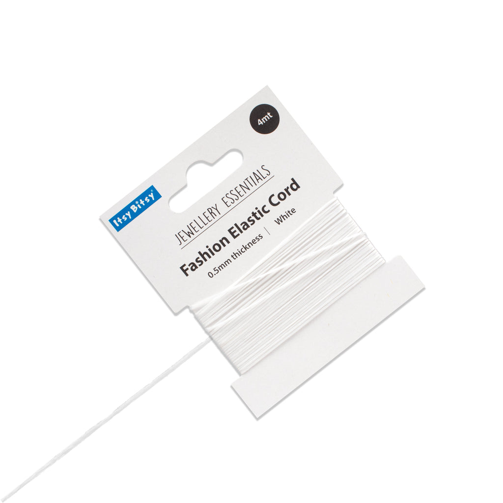 Elastic Cord White 0.5 mm 4mtr