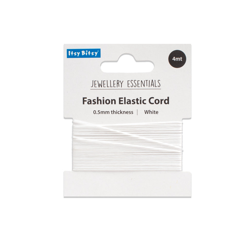 Elastic Cord White 0.5 mm 4mtr