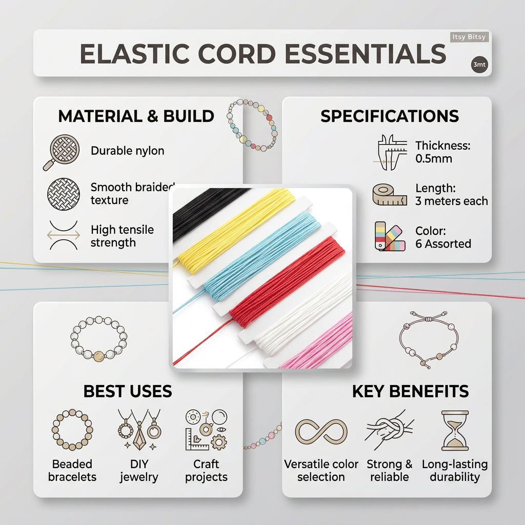 Nylon Cord Multicolor 0.5 mm 18 mtr