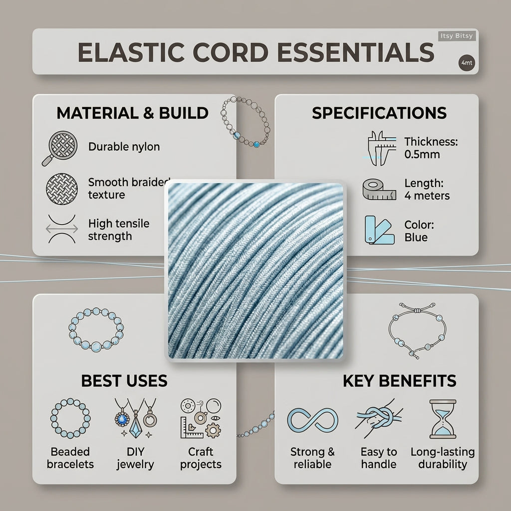 Nylon Cord Blue 0.5 mm 4 mtr