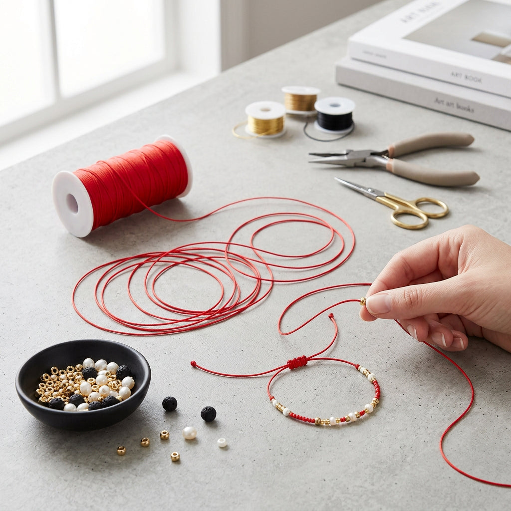 Nylon Cord Red 0.5 mm 4 mtr