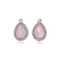 Crystal Pendant Drop Pink Pack of 2