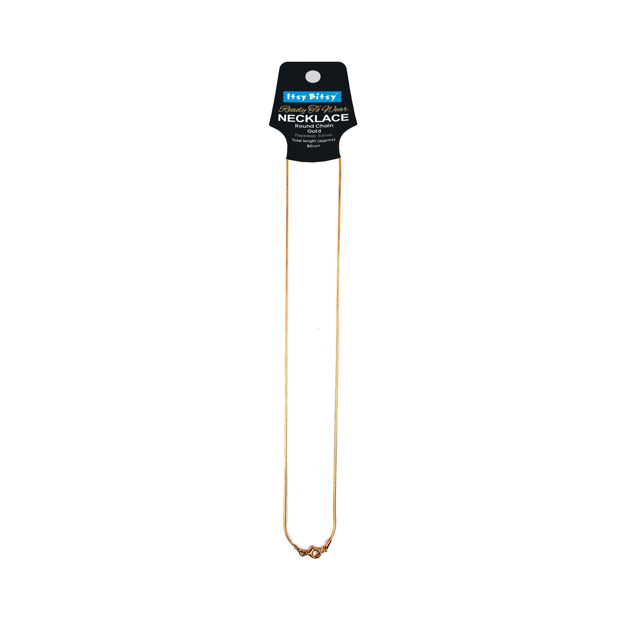 Ready-to-Wear Round Chain Golden 0.5mm 60cm 1pc