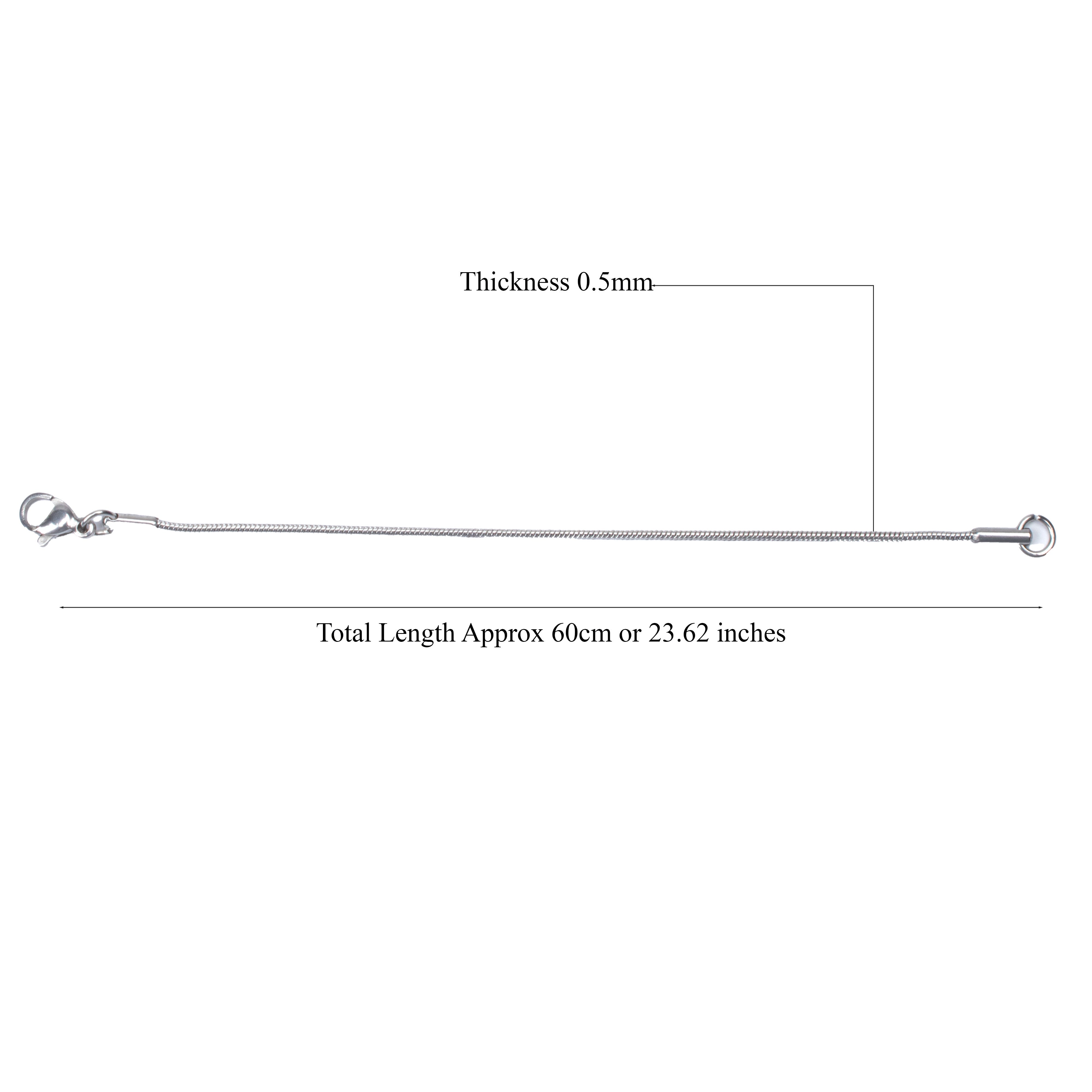 Ready-to-Wear Round Chain Steel 0.5mm 60cm 1pc