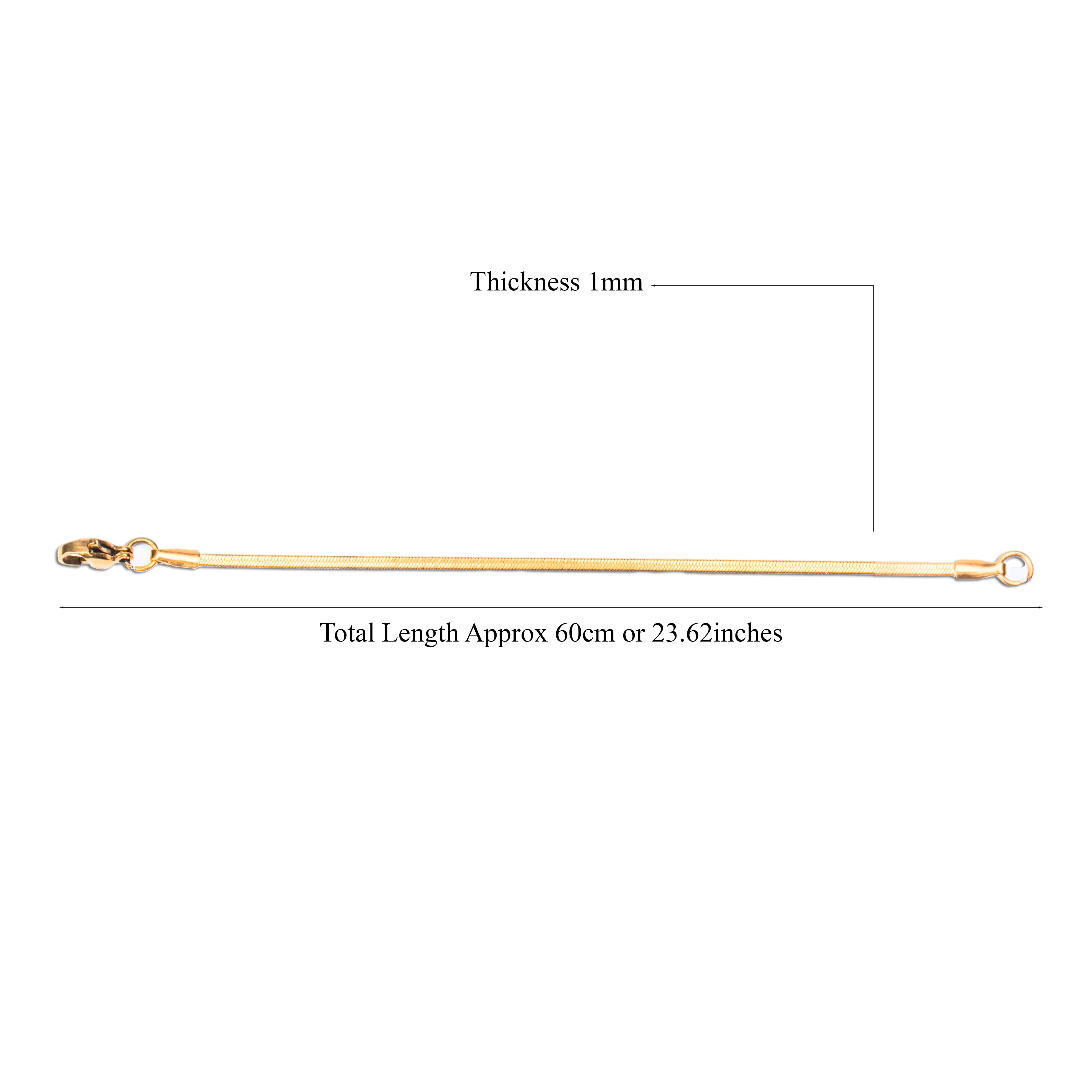 Ready-to-Wear Snake Chain Gold 60cm 1pc