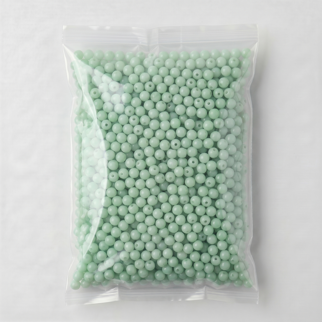 Glass Bead Round Seafoam 8.27mm 500grm