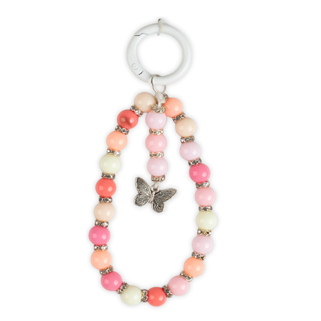 Handmade Bag Charm Rosy Flutter 1pc