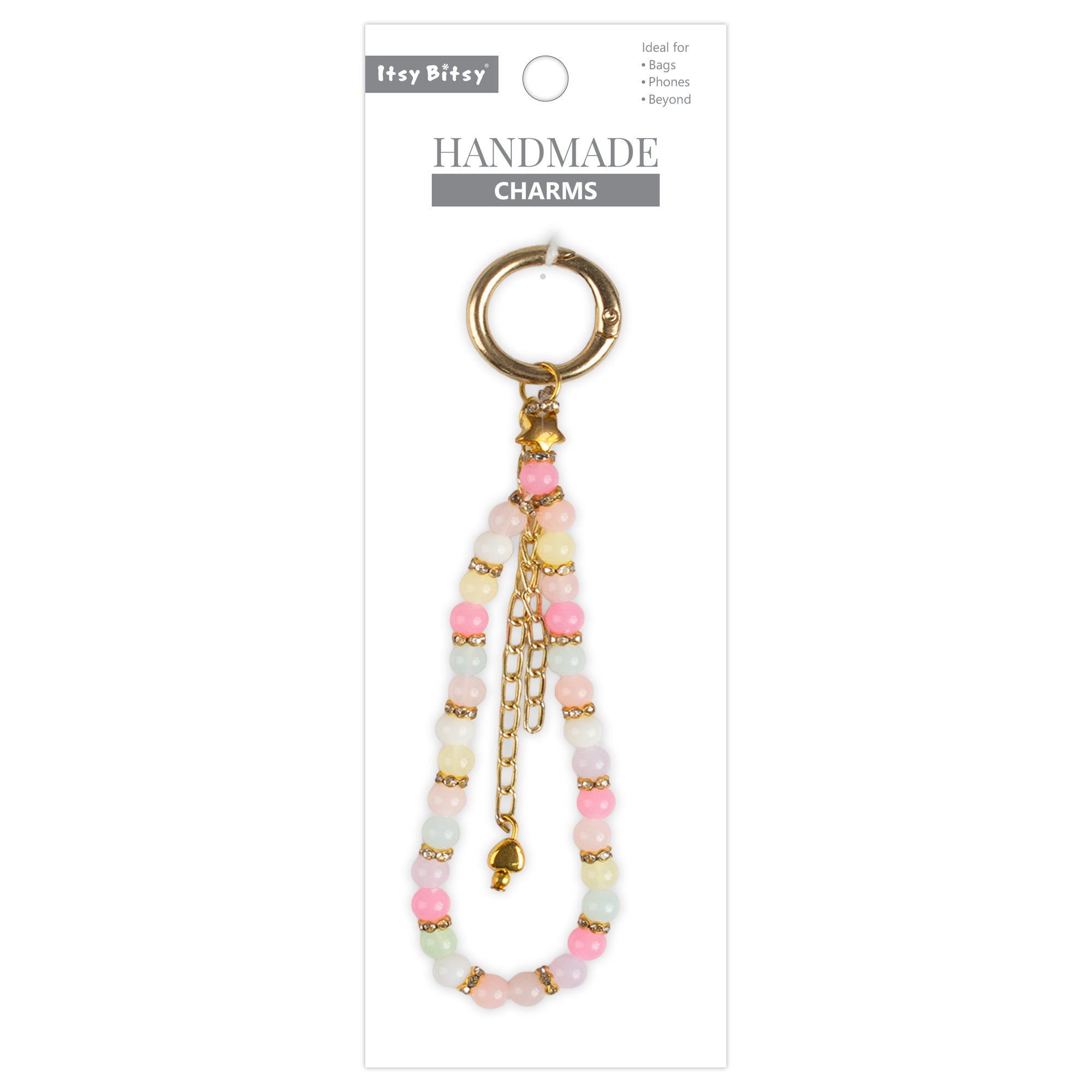 Handmade Bag Charm Pastel Delight 1pc