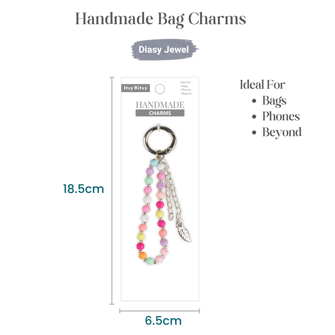Handmade Bag Charm Daisy Jewel 1pc