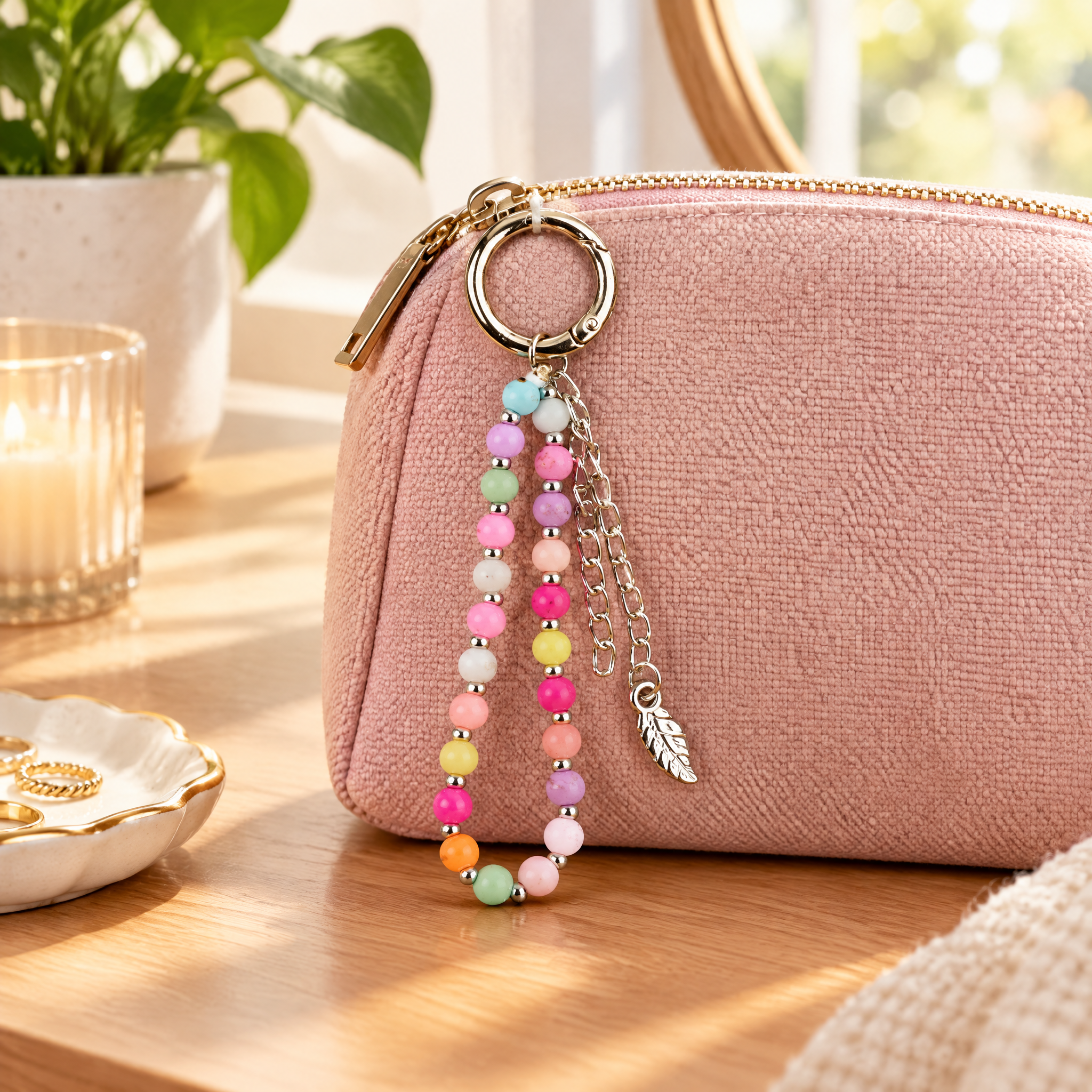 Handmade Bag Charm Daisy Jewel 1pc