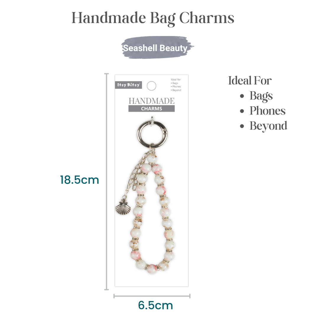 Handmade Bag Charm Seashell Beauty 1pc