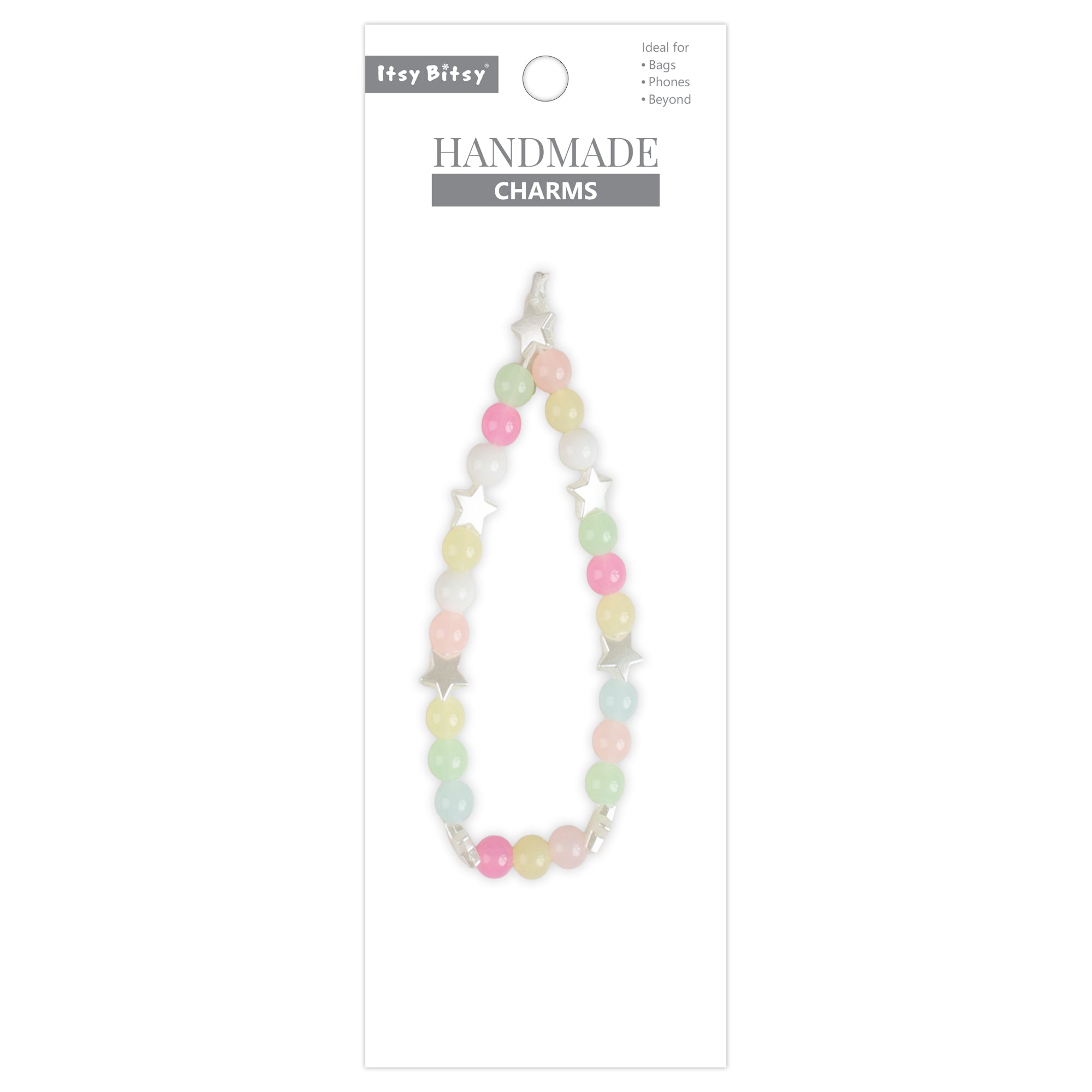 Handmade Bag Charm Pastel Star 1pc