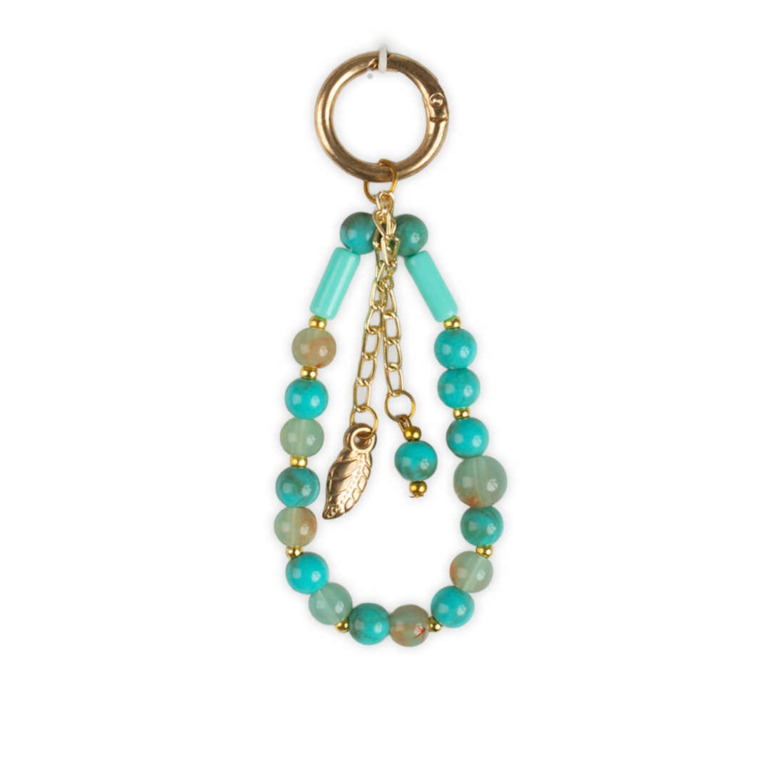 Handmade Bag Charm Turquoise Tune 1pc