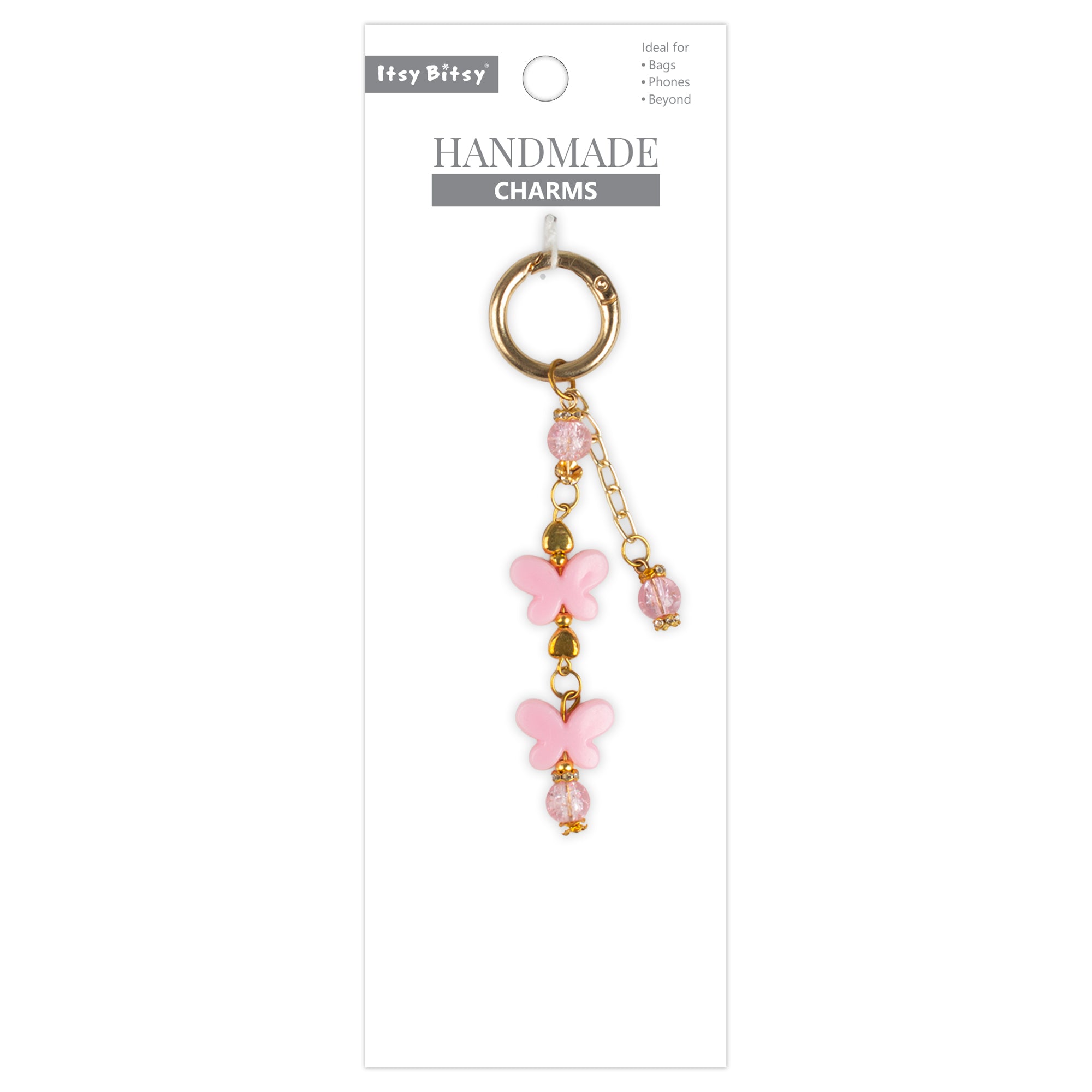 Handmade Bag Charm Butterfly Celebration 1pc