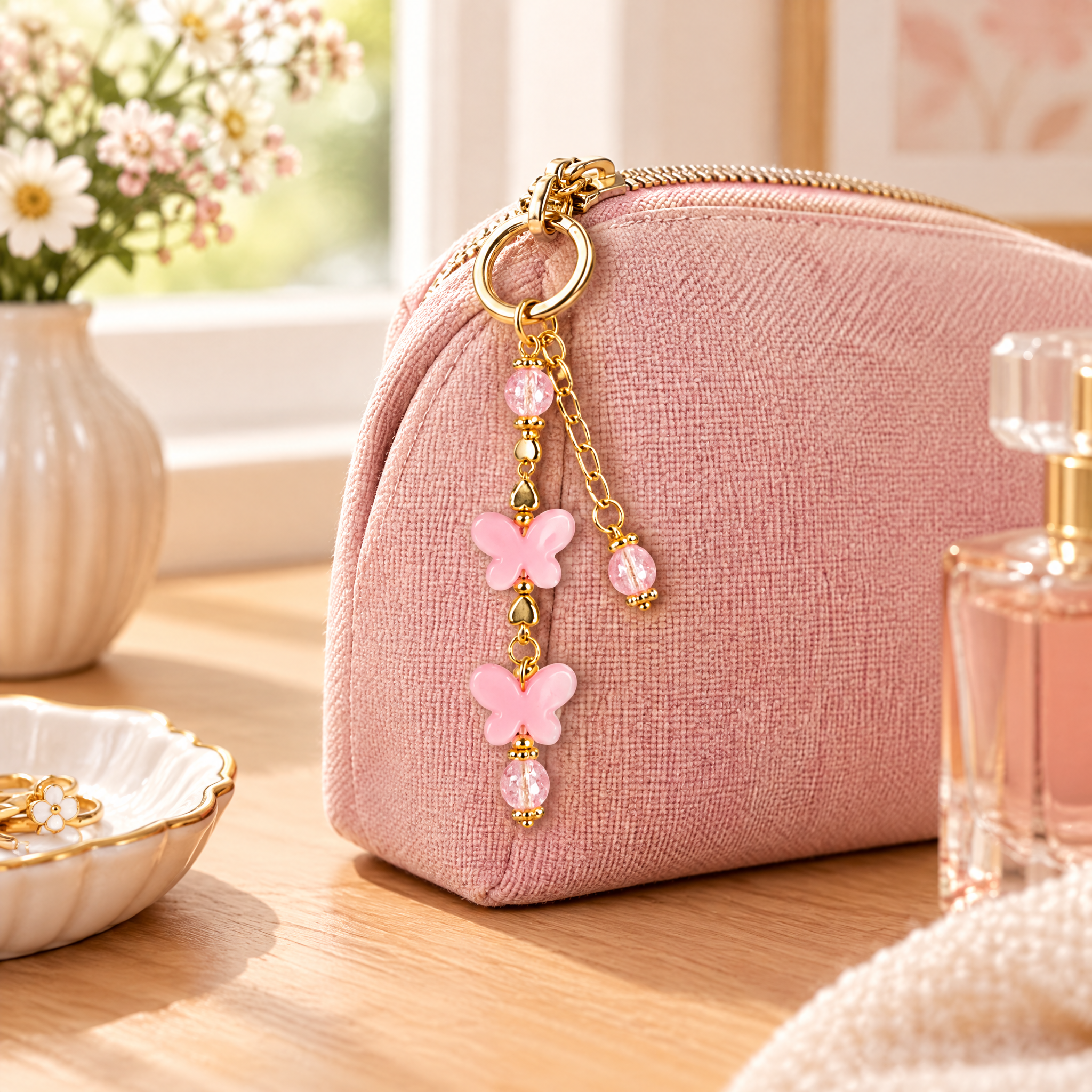 Handmade Bag Charm Butterfly Celebration 1pc